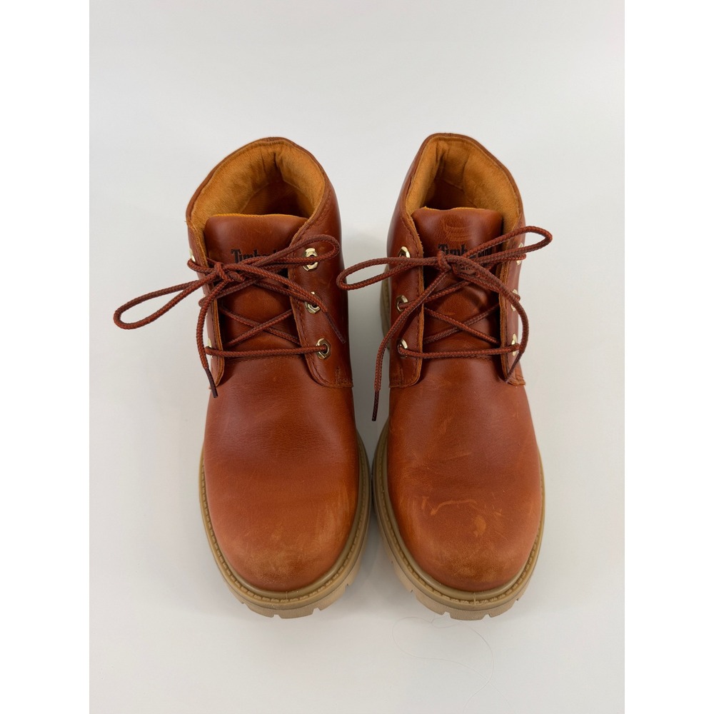 Timberland Courmayeur Valley Womens 7 Brown Leather Lace Up Ankle Boots A246C